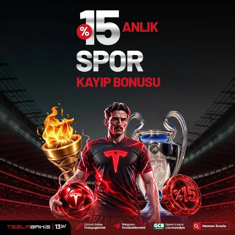 👑 %15 ANLIK SPOR KAYIP BONUSU! 👑 ⚡ TeslaBahis’te kaybetmek yok! ❗️Spor Oyunları’ndaki…