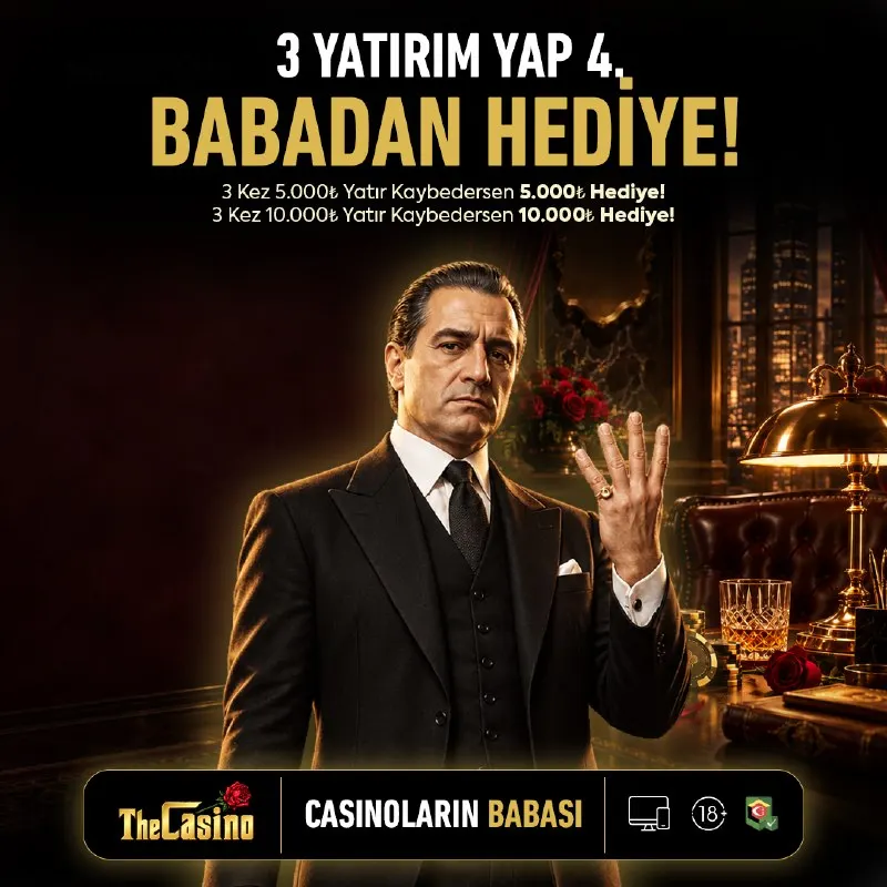 3 YATIRIM YAP, KAYBEDERSEN 4. YATIRIM BABADAN HEDİYE! 5.000₺ yatırıp 3 kez kaybet →…