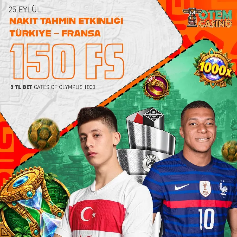 ⚽ TOTEM CASİNO ÖDÜLLÜ TAHMİN ETKİNLİĞİ DEVAM EDİYOR! ⚽ 💰 Türkiye - Fransa maçına özel…