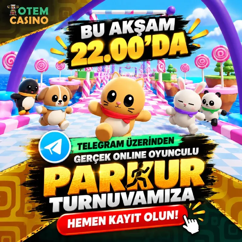 🏆 TOTEM CASINO PATİ PARTİ TURNUVASI Bu akşam 22:00'da! Telegram üzerinden gerçek online…