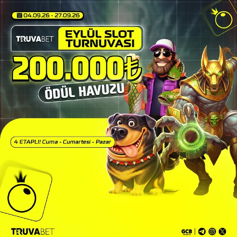 🏆 #Truva'dan slotçulara özel Eylül Slot turnuvası! 🗓 03.09.2026 - 30.09.2026 tarihleri…
