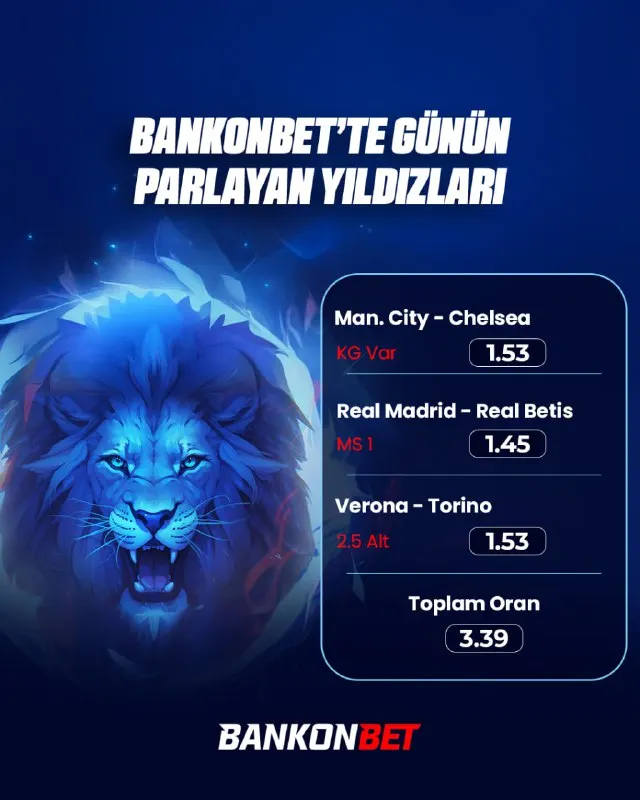 ⚪️🟢🟡🔴 ⭐️ Bugün yıldızlar Bankonbet’te parlıyor! Kazandıran tercihler, öne çıkan maçlar ve…