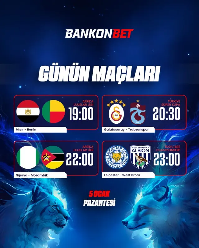 ⚪️🟢🟡🔴 😵 Günün karşılaşmalarında en yüksek oranlar ve kazandıran fırsatlar Bankonbet’te…