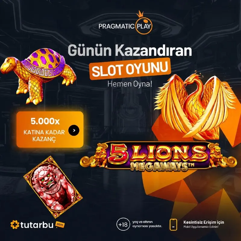 🎰 Tutarbu Günün Slot Oyunu! 🦁 5 Lions Megaways ile 5.000x katına kadar kazanç imkanı! 🔗…