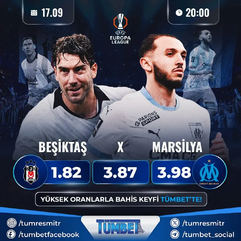 Beşiktaş'ın konuğu Marsilya! Beşiktaş, bu sezon UEFA Avrupa Ligi'nin lig aşamasındaki ilk…