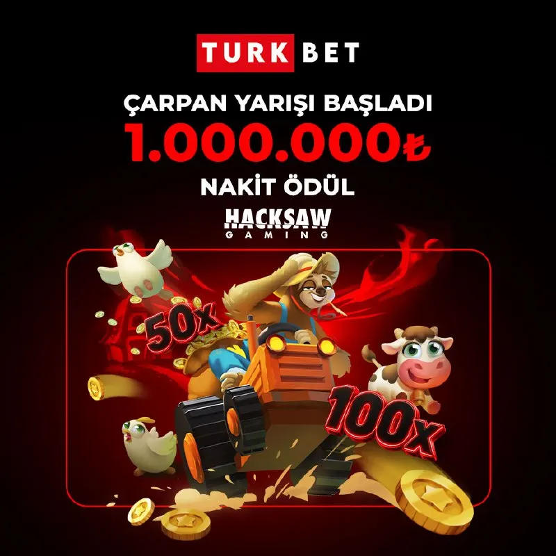 🎰🔥 TEK HEDEF: EN YÜKSEK ÇARPAN TURKBET’TE! 💥 25–27 EYLÜL boyunca seçili Hacksaw…