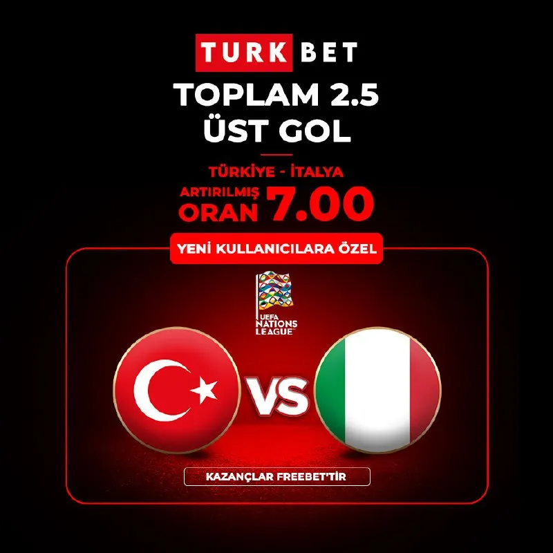 🔥🔥 YENİ ÜYELERE ÖZEL KAÇIRILMAYACAK MİLLİ FIRSAT! 🔥Milletler Ligi heyecanına özel oran…