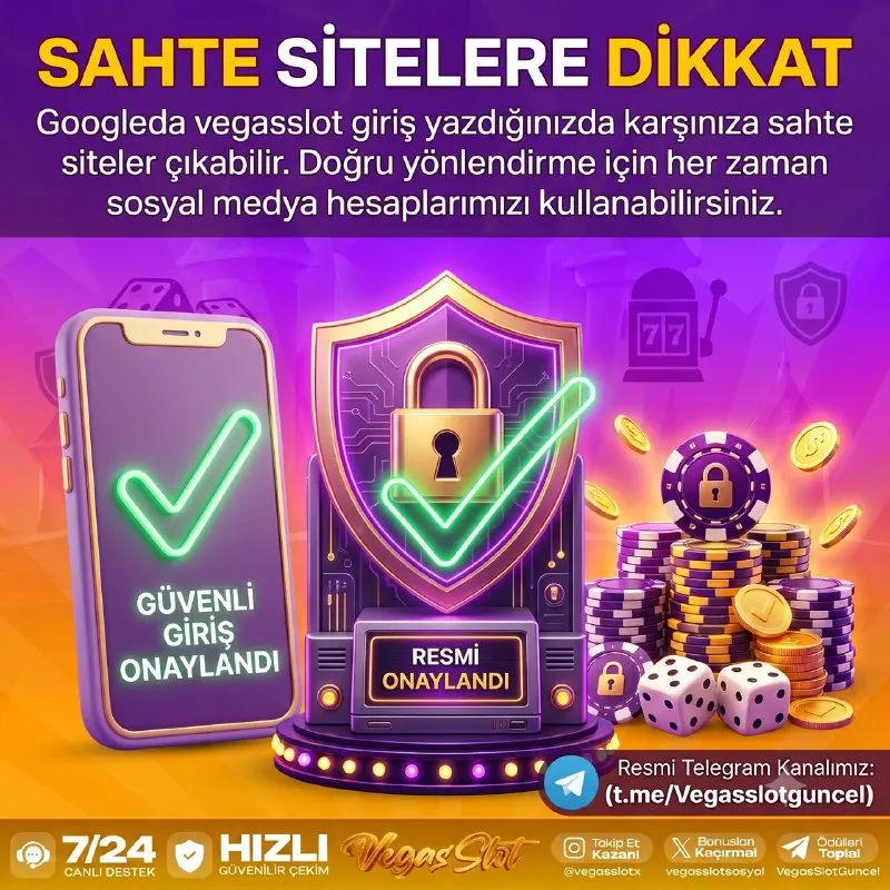 ⚠️ SAHTE SİTELERE DİKKAT 🛡️ Google'da VegasSlot giriş yazdığınızda karşınıza sahte ve…