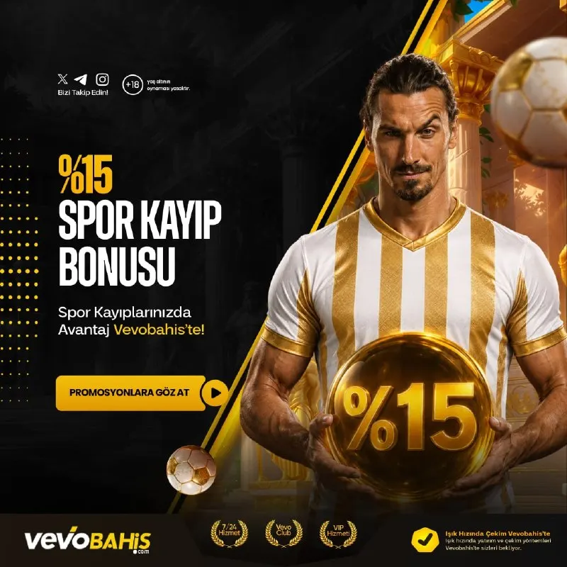 🏆 %15 SPOR KAYIP BONUSU SİZLERLE! Spor bahislerinde yaşadığınız net kayıpların %15’ini…
