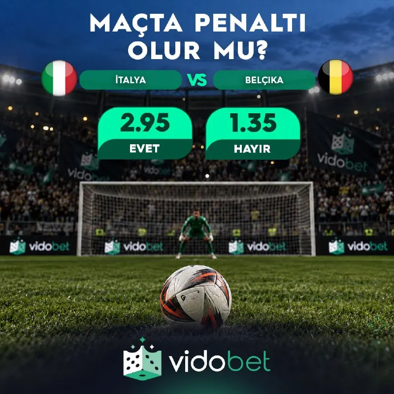 PENALTI OLUR MU? 😮 🇮🇹 İtalya - Belçika 🇧🇪 maçında penaltı olur mu? ✅ Evet — 2.95 ❌ Hayır…