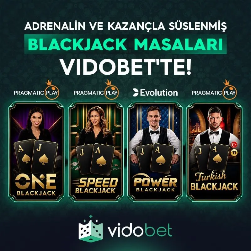 ADRENALİN VE KAZANÇLA SÜSLENMİŞ BLACKJACK MASALARI VİDOBET'TE! 🃏 ♠️ One Blackjack ⚡️…