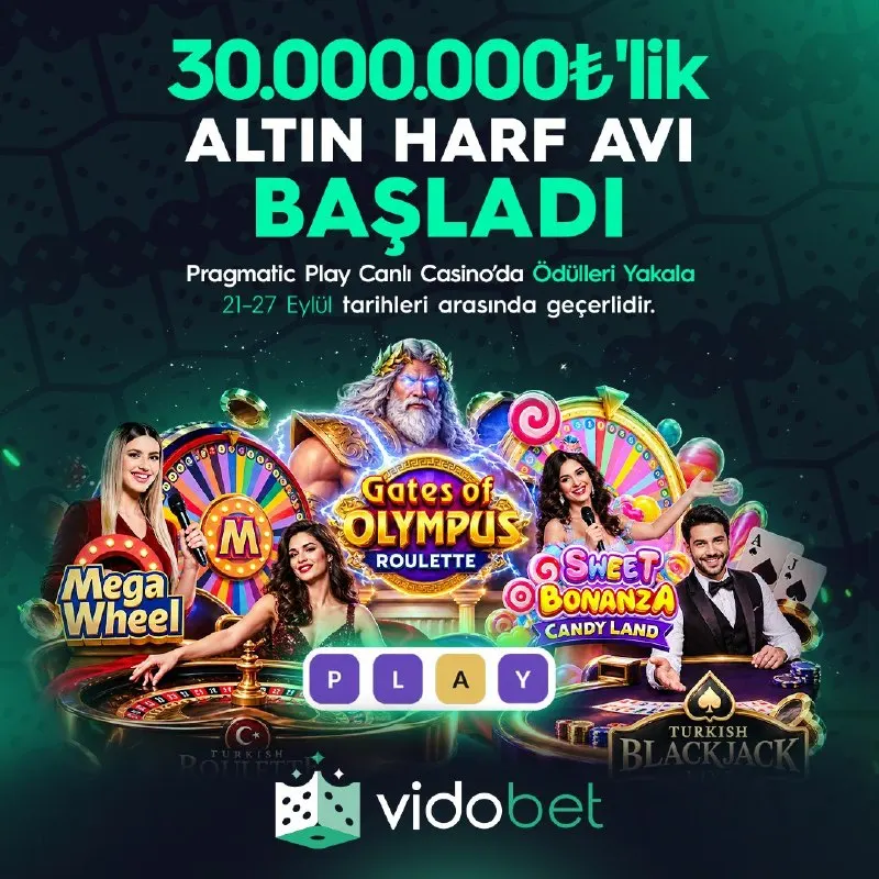 💰 30.000.000₺ ÖDÜL İÇİN YARIŞ BAŞLADI! 🎰 Seçili canlı casino oyunlarında altın harfleri…