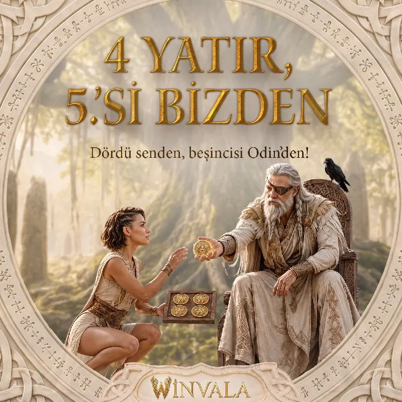 🎉 4️⃣ HAMLE SENİN, 5️⃣🔣VALHALLA’DAN 👂 Boş dönen spinlerden bıktıysan, Winvala abilerine…