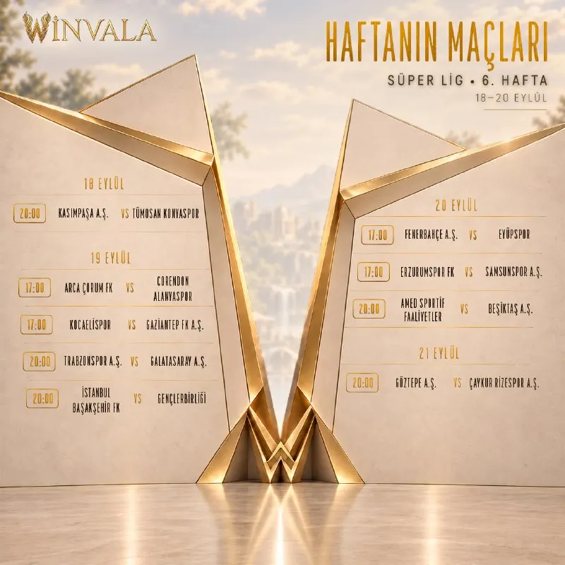 ⚔️ Derbi masasında kim ayakta kalacak? ​📆 18-20 Eylül dev fikstürü başladı; sahada…