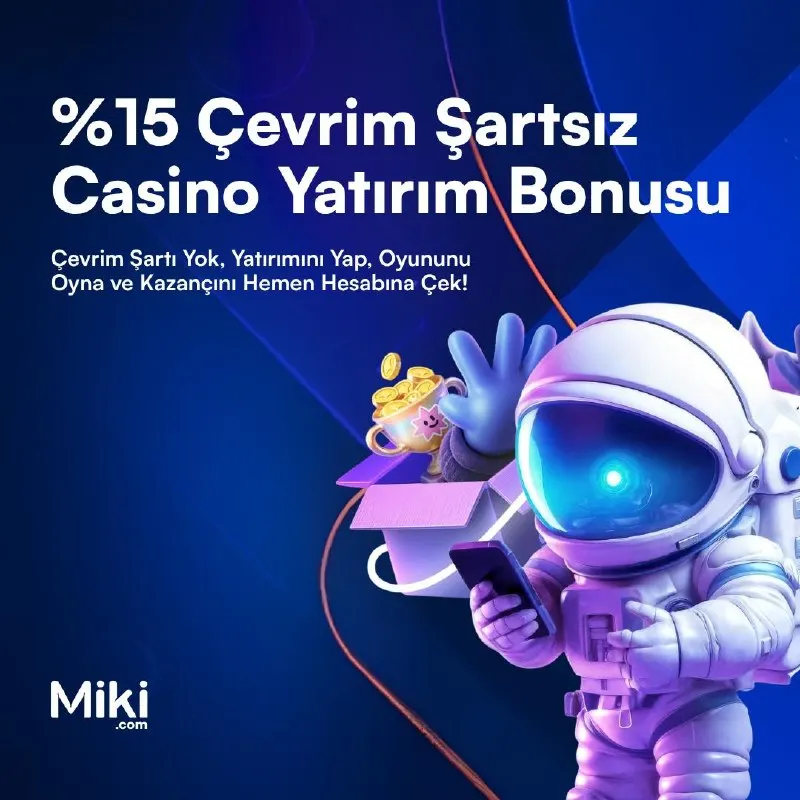 🔝 %15 Çevrim Şartsız Casino Yatırım Bonusu 💵4.000 TL'ye kadar çevrimsiz casino bonusu…