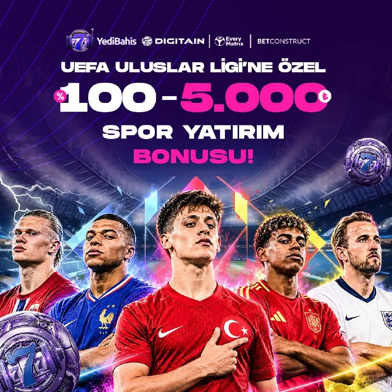 🎰🎰🎰🎰 UEFA ULUSLAR LİGİ’NE ÖZEL %100 FREE BET! 🏆Dev Maçlar, Dev Bonus! 5000 TL’ye %100…