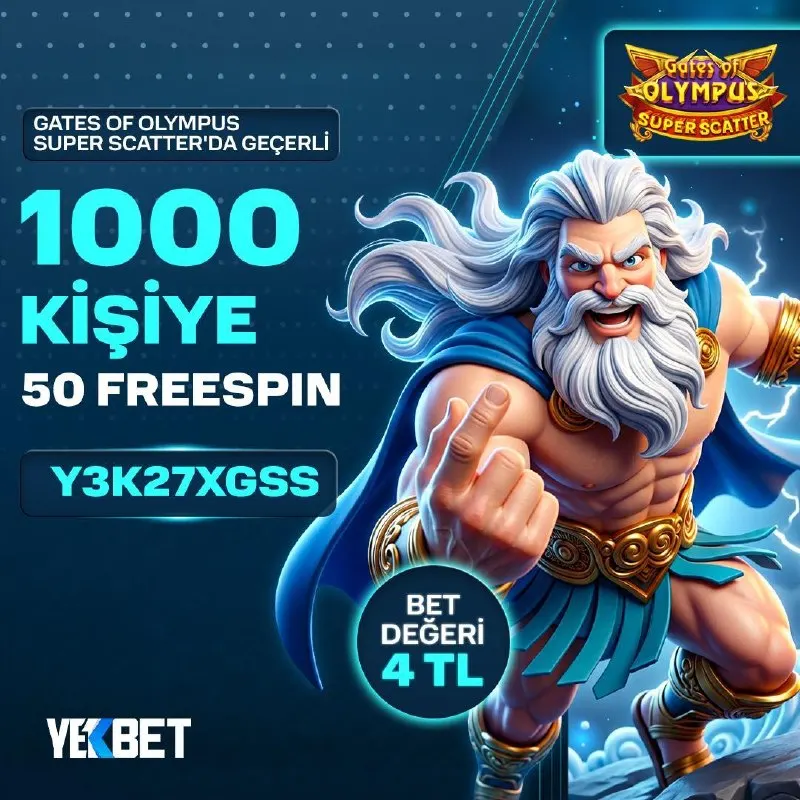 ⚡️ GATES OF OLYMPUS SUPER SCATTER FREESPIN KODU YEKBET'TE SENİ BEKLİYOR! ⚡️ İlk 1.000…