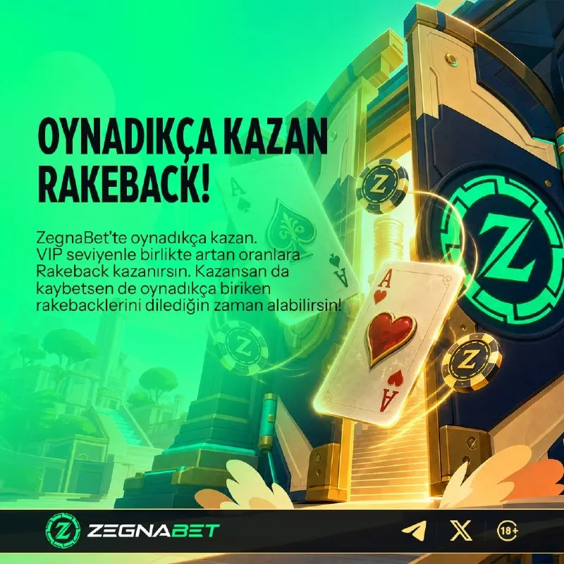 🔼 OYNADIKÇA RAKEBACK KAZAN! Her işlemde kazandıran deneyim Zegnabet'te! • Oynadıkça kazan…