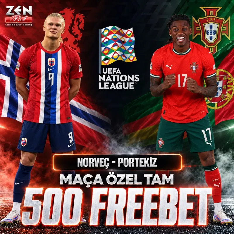 ZenBet Farkı İle 500 Freebet! 👟 Norveç - Portekiz 💘 Tek Yapman Gereken Toplam Gol…