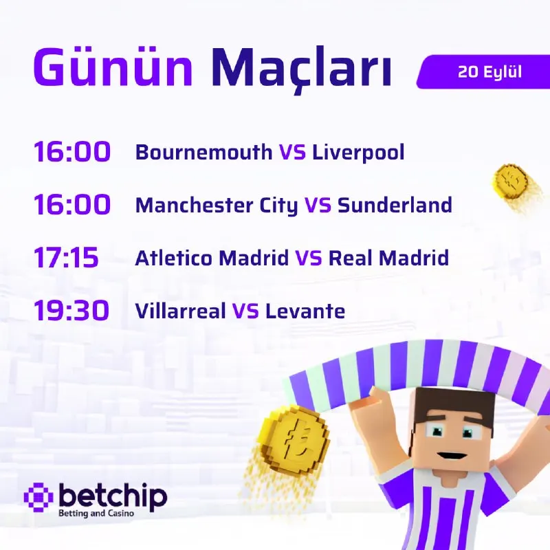 🌟 Günün Maçları haftaya damgasını vuruyor! Bournemouth - Liverpool, Manchester City…
