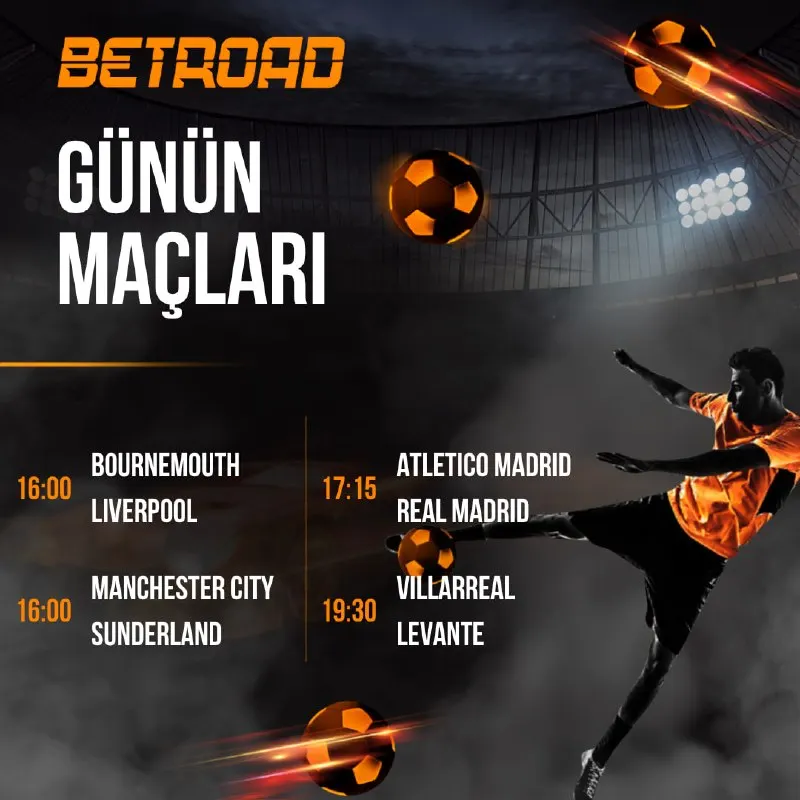 ⚡️ Bournemouth - Liverpool, Manchester City - Sunderland, Atletico Madrid - Real Madrid…