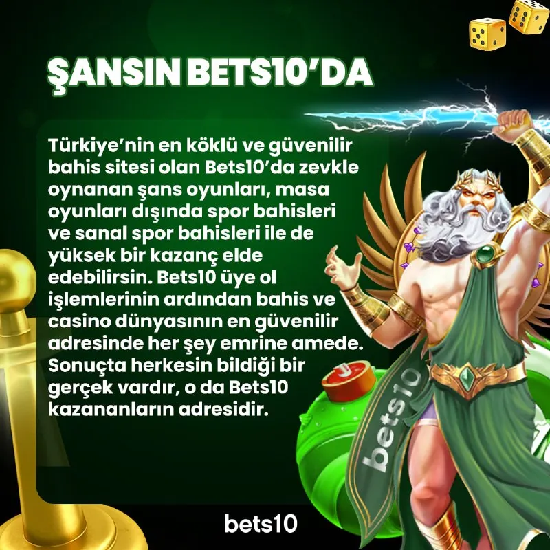 🍀 Şansın Bets10’da! Spor bahislerinden sanal sporlara, casino ve masa oyunlarından farklı…