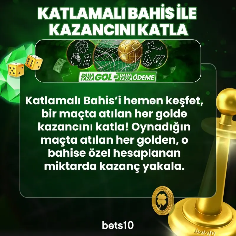 🚀 Katlamalı Bahis ile kazancını katla! Maçta atılan her golle bahisine özel hesaplanan…