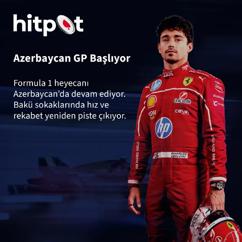 🏎 Bakü pistinde hız, risk ve rekabet zirveye çıkıyor! Azerbaycan GP için oranları…