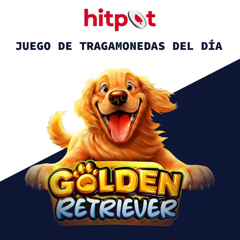 🦴 Acompaña al Golden Retriever en los giros gratis; cada comodín multiplica y otorga más…