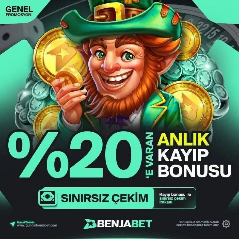 📣%20’YE VARAN ANLIK KAYIP BONUS 🎉 🎯 Benjabet’te %20’ye varan Anlık Kayıp Bonusu ile oyun…
