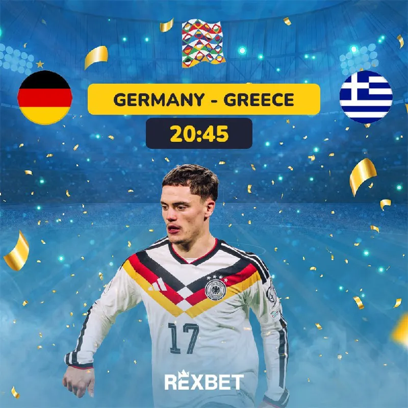 🇩🇪 Germany clash with Greece in a Nations League showdown! Grab crazy high odds at Rexbet…