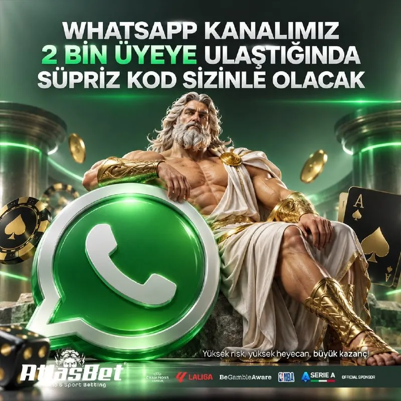 🎰Atlasbet WhatsApp kanalını takip eden kazanıyor!🎰 🚨Abone sayımız 2.000 olmak üzere. Söz…