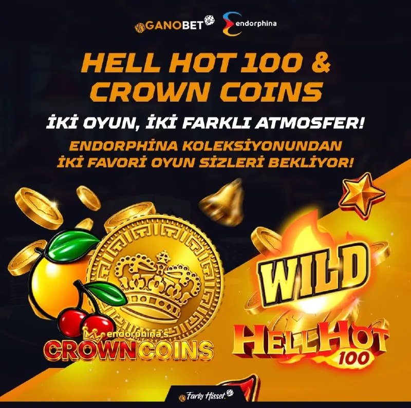 🎲🎲🎲🎲🎲🎲🎲🎲🎲🎲 🔥 HELL HOT 100 & CROWN COINS 🎰 Endorphina koleksiyonundan iki favori oyun…