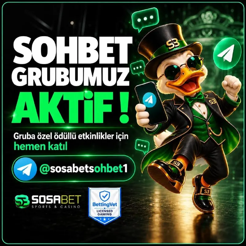 💬 Sosabet sohbet grubumuz aktif! 🎁 Gruba özel ödüllü etkinlikler için hemen katıl…