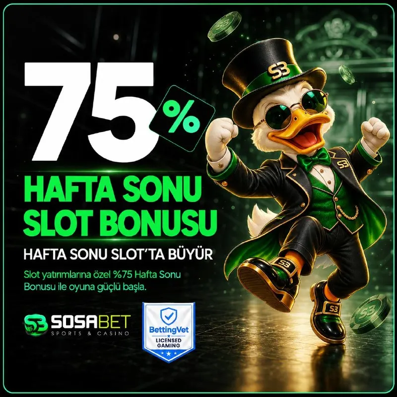 🌟 Slot yatırımlarına özel %75 Hafta Sonu Bonusu seni bekliyor. 💰 Bonusunu al, hafta sonu…