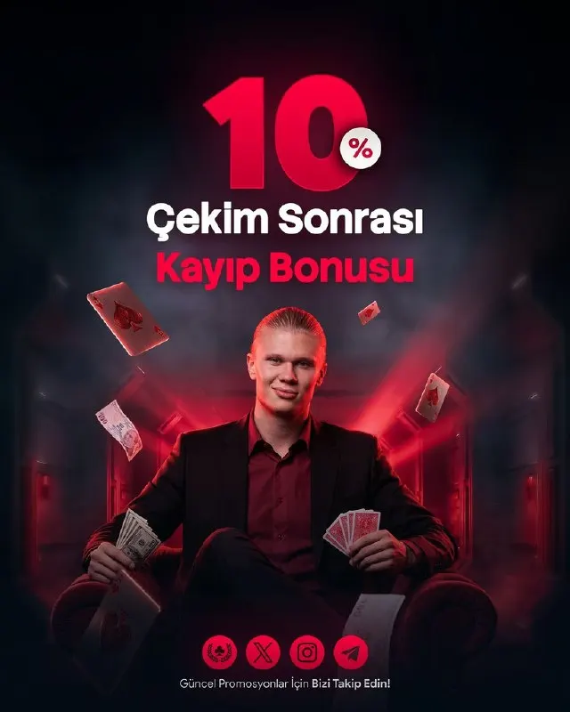 🛡️🔥 KAYIPLARINDA GÜVENCE BAHSiNE’DE! 🎁 %10 Çekim Sonrası Kayıp Bonusu seni bekliyor! 💰…