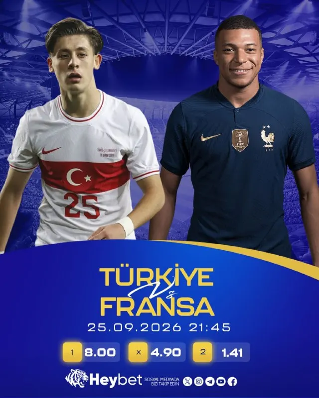 👏 DEV MAÇ HEYECANI BAŞLIYOR! 👏 🇹🇷 Türkiye vs Fransa 🇫🇷 📅 25.09.2026 | ⏰ 21:45 Milli…
