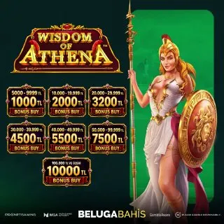 🎁 BELUGA BONUS BUY FEST! 🎁 ⏰ 23.59’a kadar geçerlidir! 🔞 Wisdom of Athena oyununda, 5.000…