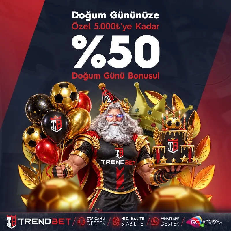 🎂 #TrendBet 'ten Doğum Gününüze Özel Sürpriz 🎂 🕯 Doğum Gününüze Özel 🔢❎🔢🔢🔢🅰️🅰️ 'ye Kadar…