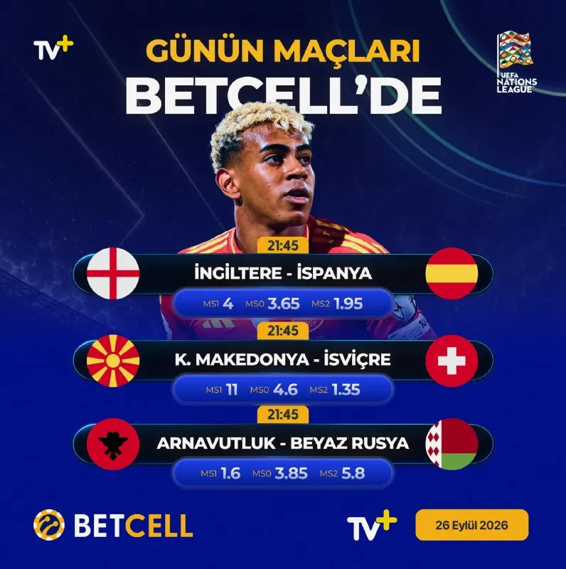 UEFA ULUSLAR Ligi Karşılaşmalarının Heyecanı Başladı! Yüksek oranlar, dev fırsatlar ve…