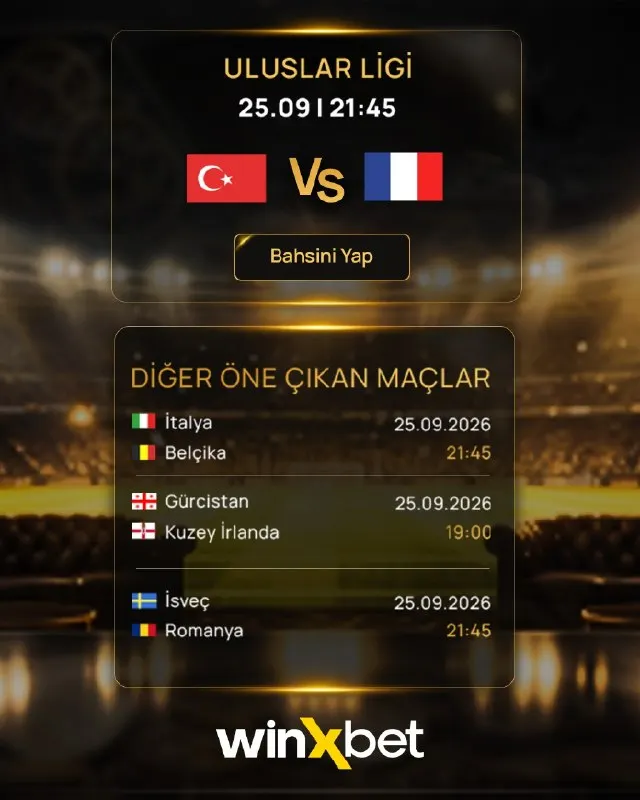 🏟 Maçlar Sahada, Oranlar Winxbet’te! 🏆 🔥 Günün karşılaşmalarına en yüksek oranlarla oyna!…