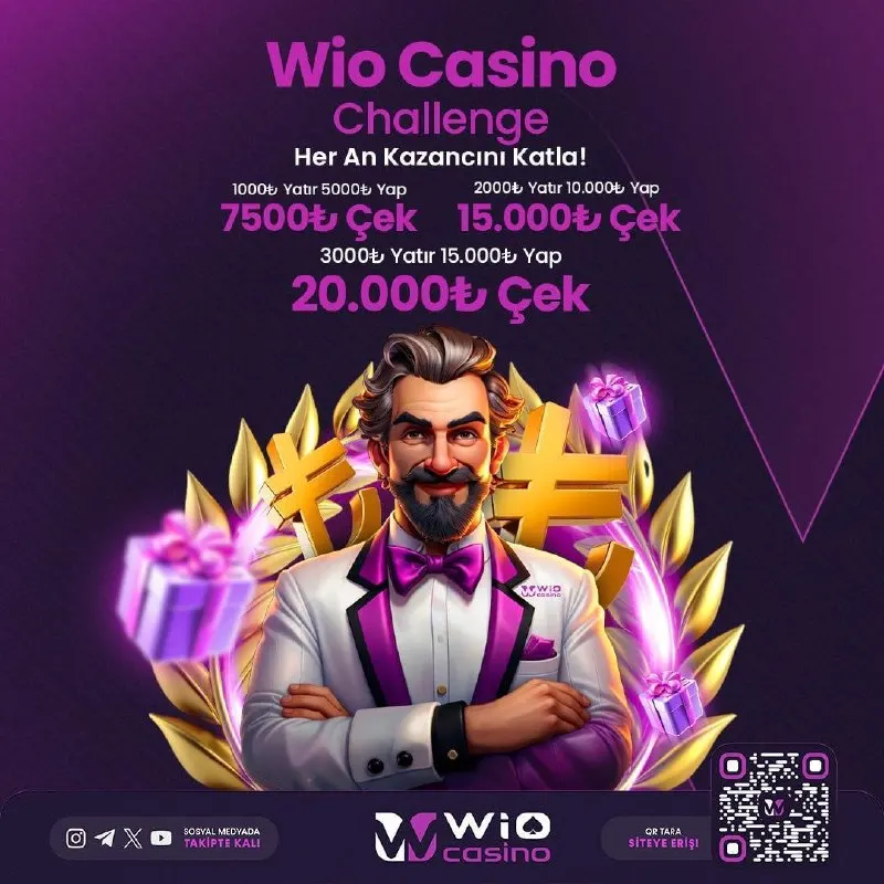 𝐖𝐢𝐨 𝐂𝐚𝐬𝐢𝐧𝐨 𝐂𝐡𝐚𝐥𝐥𝐞𝐧𝐠𝐞 🃏 𝐇𝐞𝐫 𝐀𝐧 𝐊𝐚𝐳𝐚𝐧𝐜ı𝐧ı 𝐊𝐚𝐭𝐥𝐚 💳 𝟏𝟎𝟎𝟎 𝐘𝐚𝐭ı𝐫 𝟓𝟎𝟎𝟎 𝐔𝐥𝐚𝐬̧ 𝟕𝟓𝟎𝟎 𝐂̧𝐞𝐤 💳 𝟐𝟎𝟎𝟎…