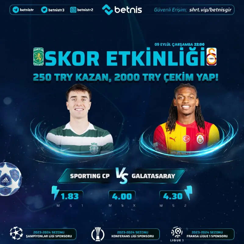 🔔GÜNÜN MAÇINA ÖZEL FREEBET ETKİNLİĞİ! ⚽️#Sporting 🆚 ⚽️#Galatasaray Maçın skorunu tahmin…