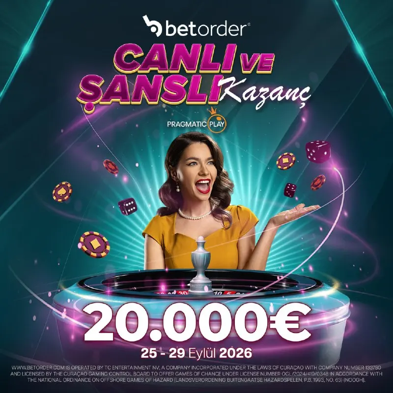 ⚡️🍀BETORDER'DA CANLI VE ŞANSLI KAZANÇ BAŞLADI! 🍀⚡️ 🎲 Pragmatic Play Canlı Casino…