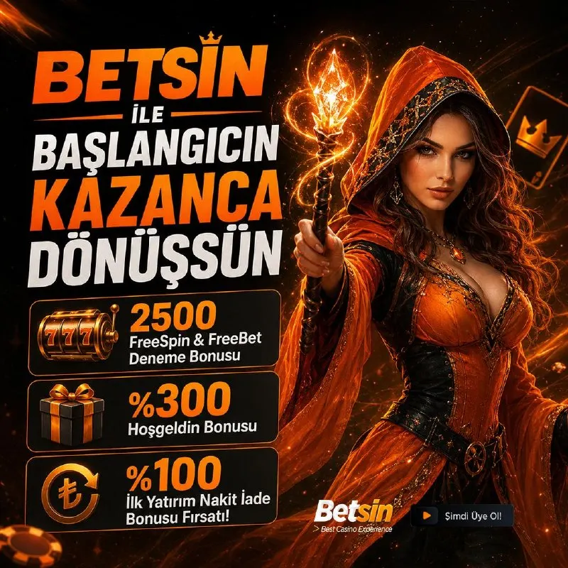 🎁 Betsin'de avantajlarla dolu bir başlangıç seni bekliyor! ⚡2.500 FreeSpin & FreeBet…