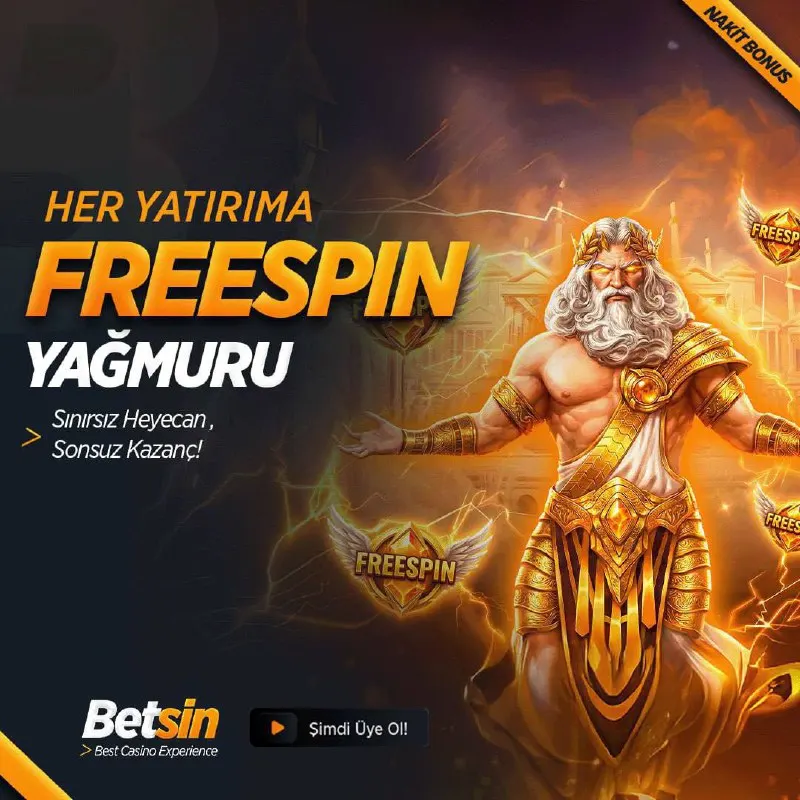 🔉 Betsin’de yatırımlar şimdi daha kazançlı! ❤️ Her yatırıma özel freespin avantajını…