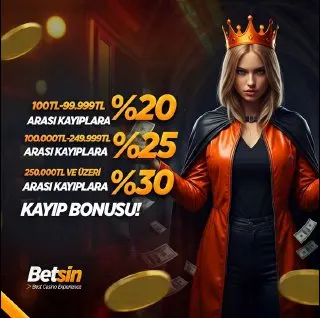 🎁 Kayıplara karşı avantaj Betsin’de! 🫣 %30’a varan Kayıp Bonusu ile ekstra avantaj seni…