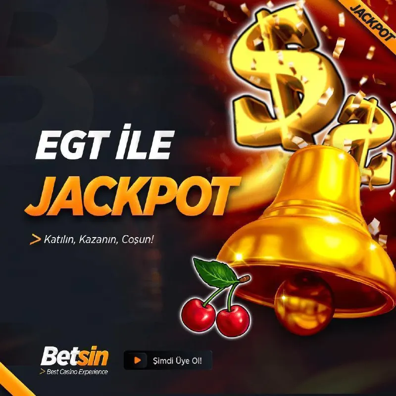 🤧 Büyük kazanç heyecanı Betsin’de! 🎁 EGT Jackpot ile şansını en üst seviyede yaşa. 💰…