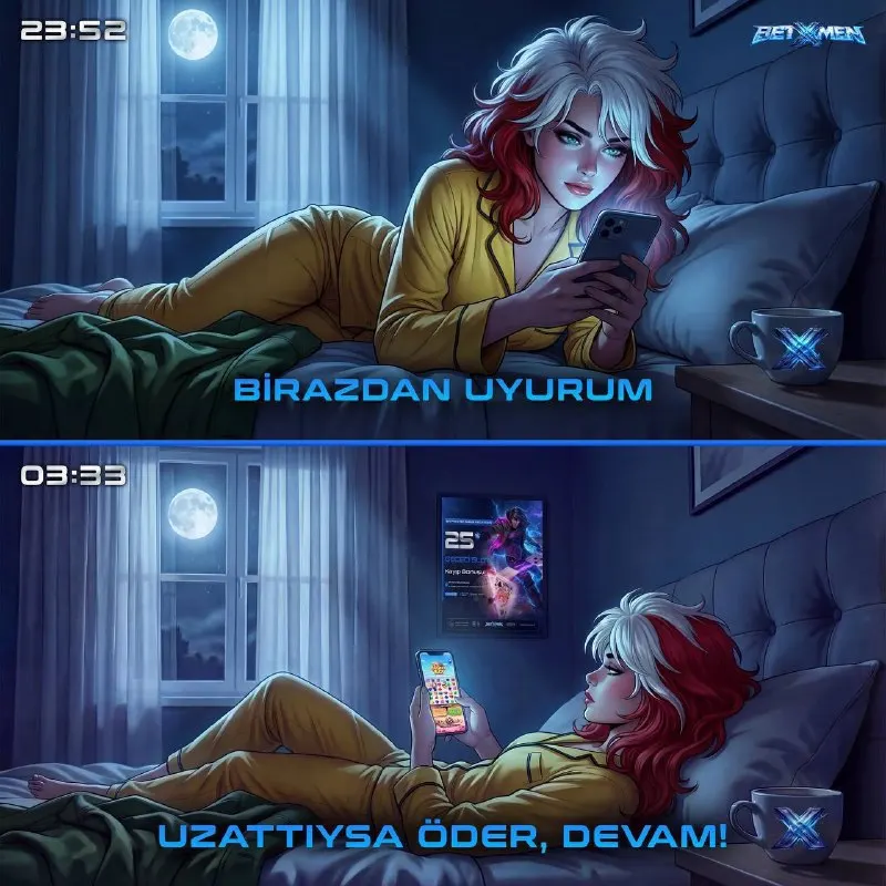 🌙 “Birazdan uyurum…” dedin ama saat ilerlediyse fırsat da geldi! Gece oynayanlara özel…