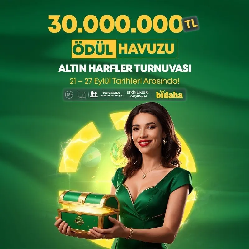🌟💚 ALTIN HARFLER YAĞMURU BAŞLIYOR! 💚🌟 💰 30.000.000₺ TOPLAM ÖDÜL HAVUZU! 🎁 6.500+ ÖDÜL…
